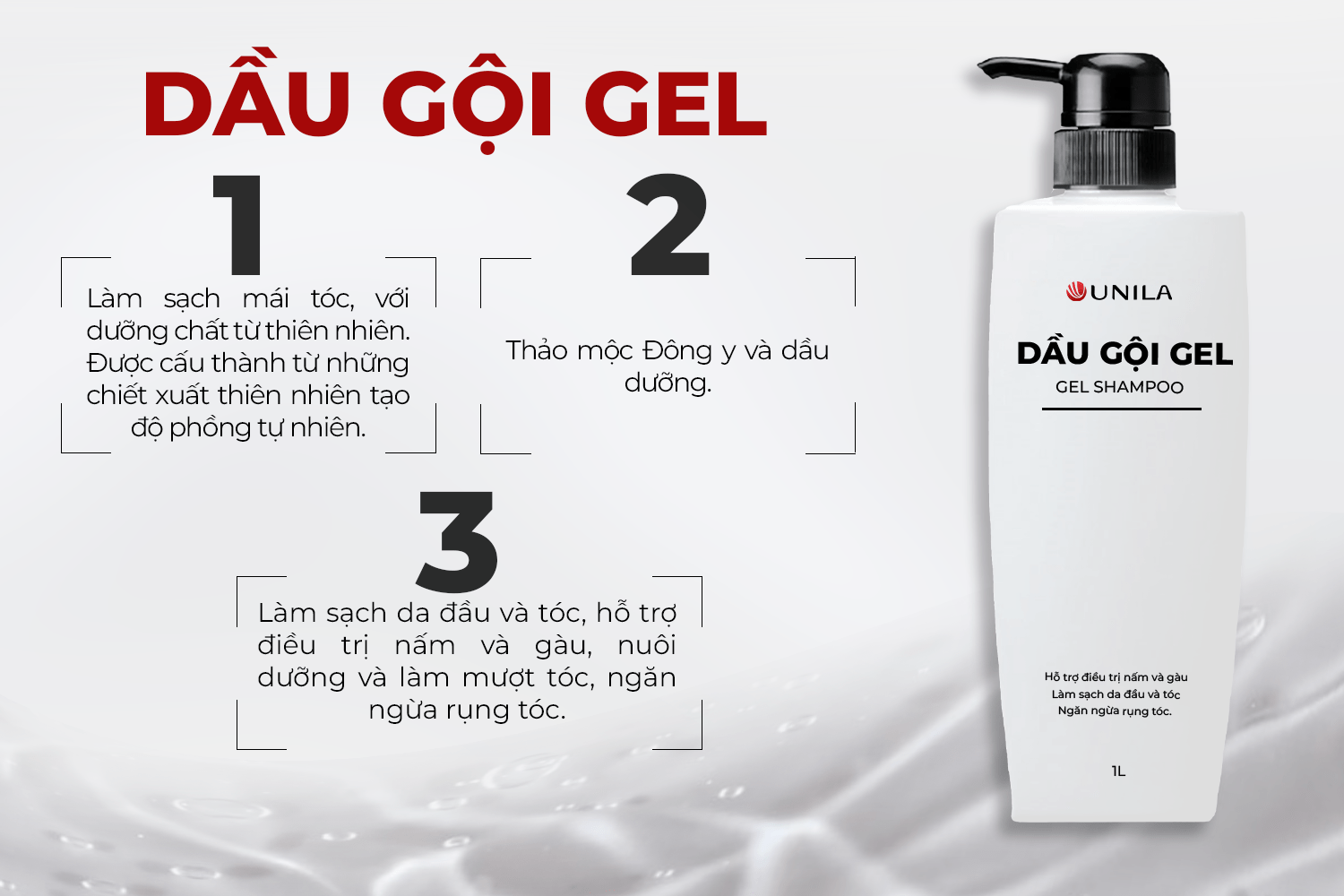 Gia công mỹ phẩm sạch xu thế mới Dầu gội gel Unila