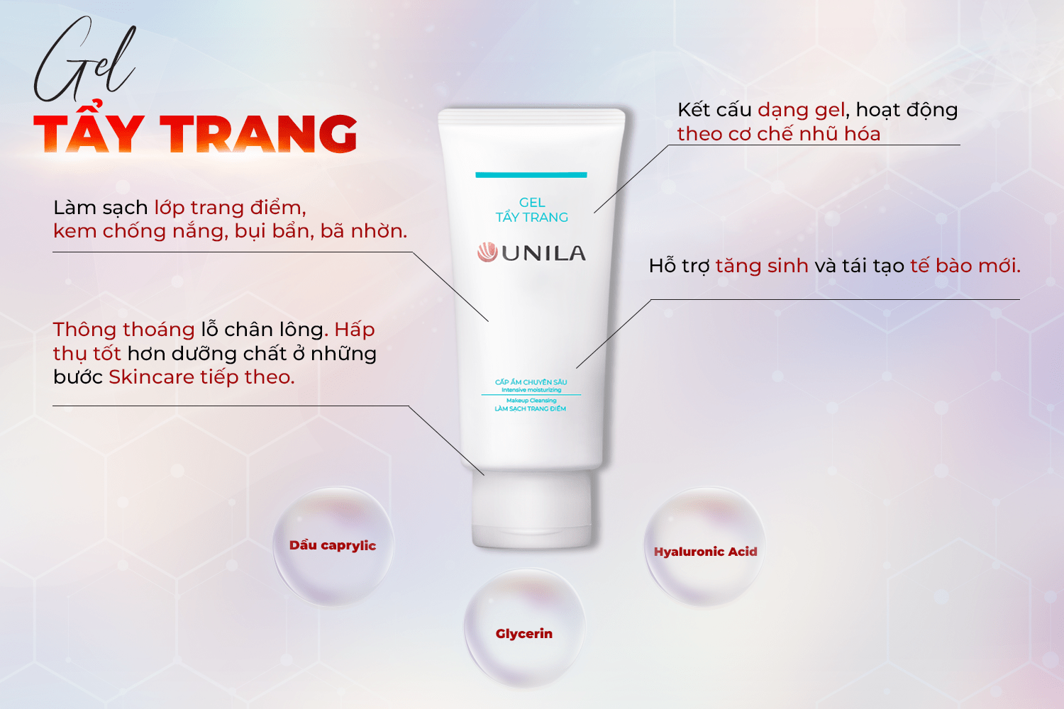 Gia công mỹ phẩm sạch Gel Tẩy Trang UNILA