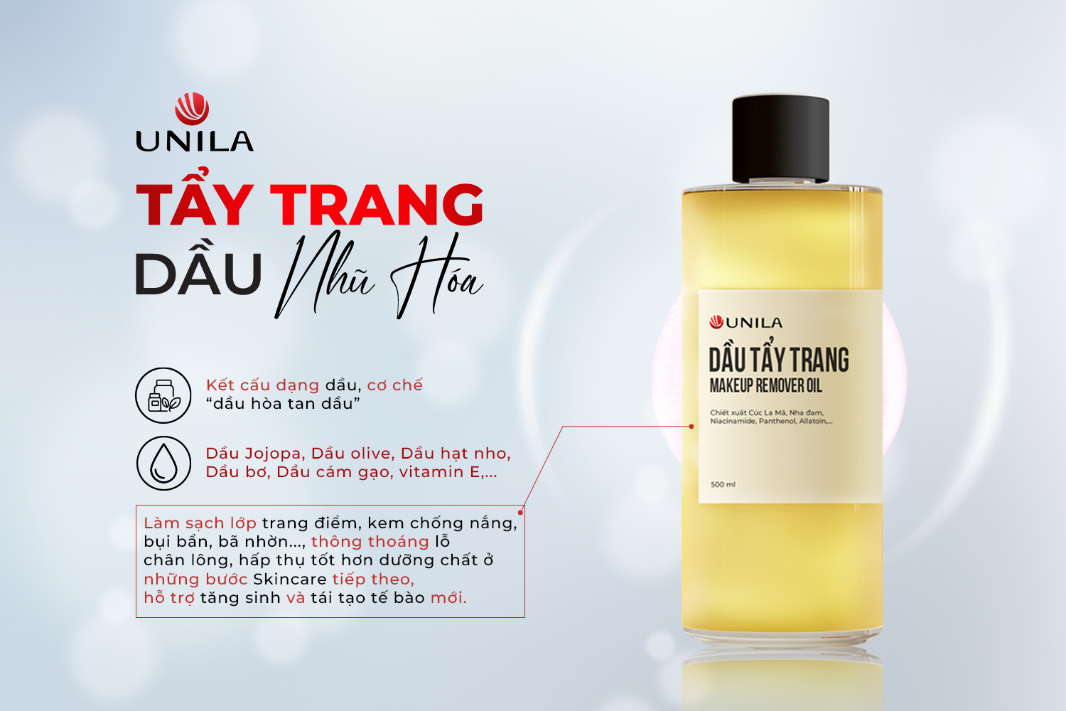 Gia công mỹ phẩm sạch Dầu Tẩy Trang UNILA