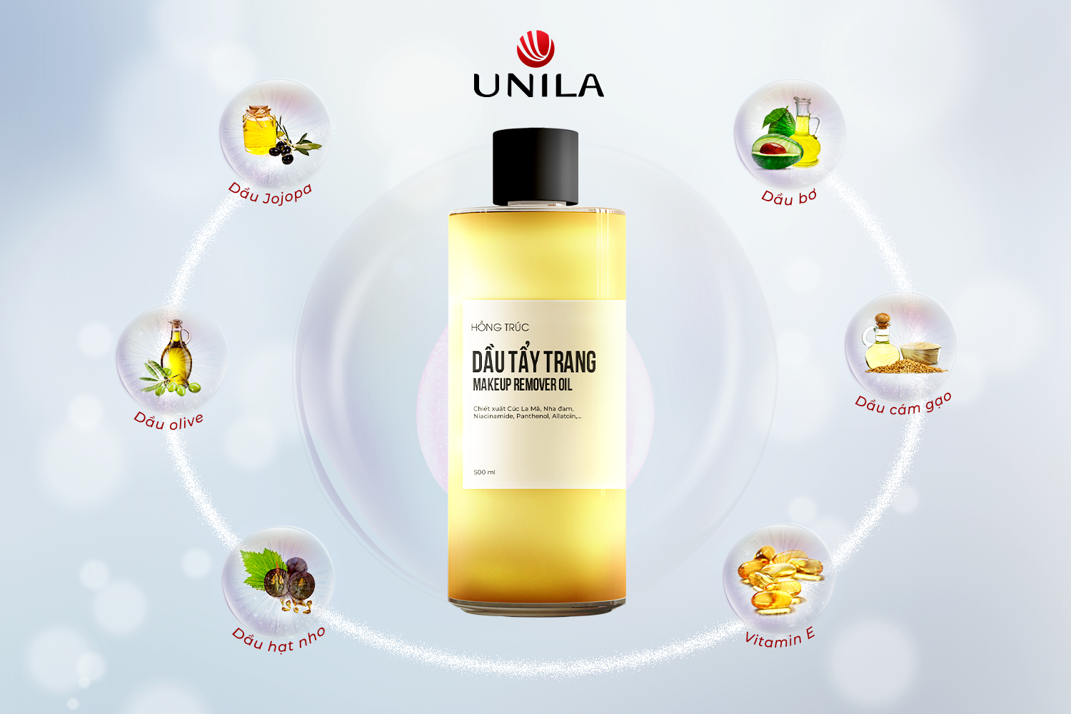 Gia công Dầu Tẩy Trang Unila Thành phần