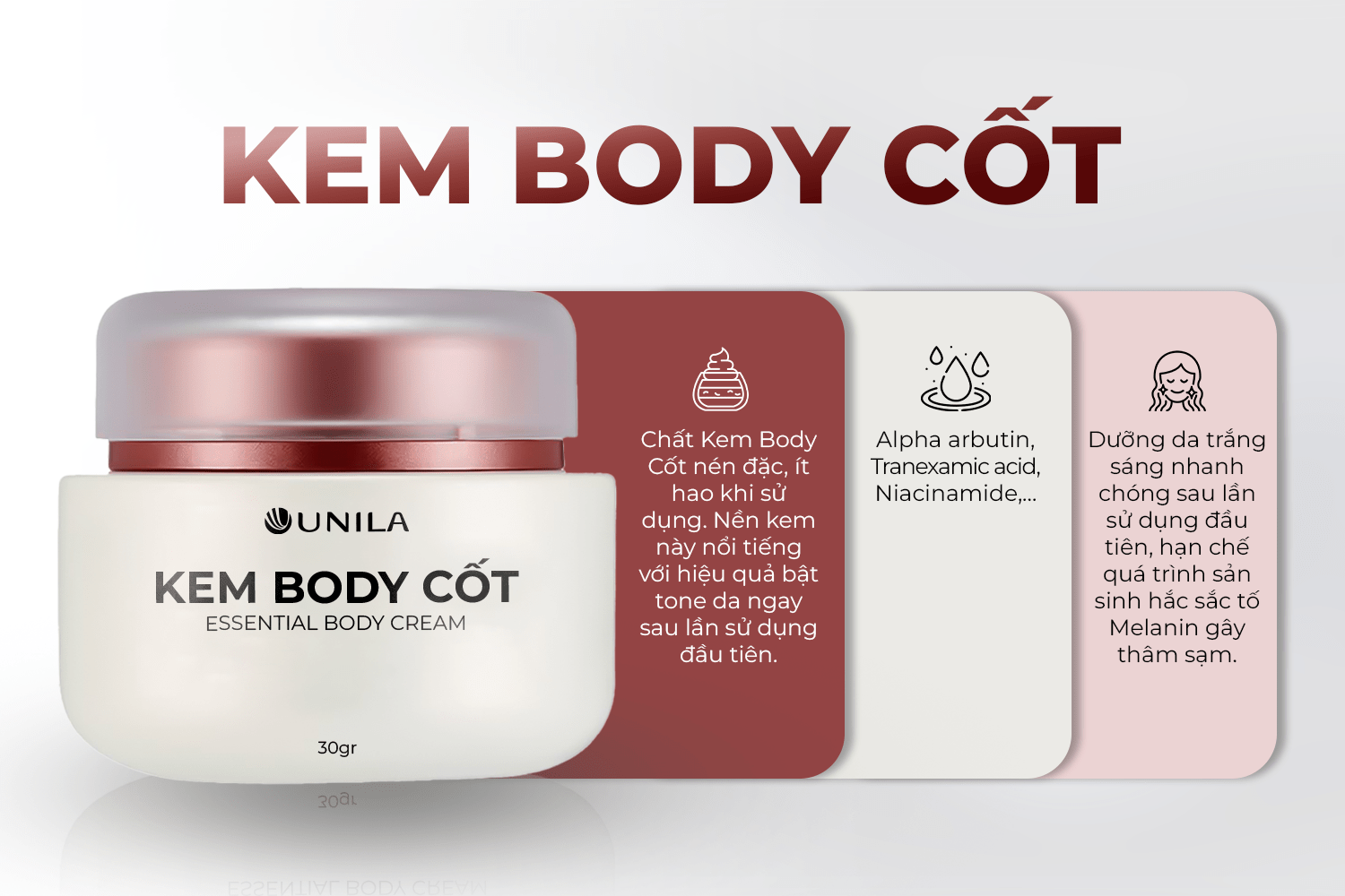 Gia công mỹ phẩm sạch xu thế mới Kem Body Cốt Unila