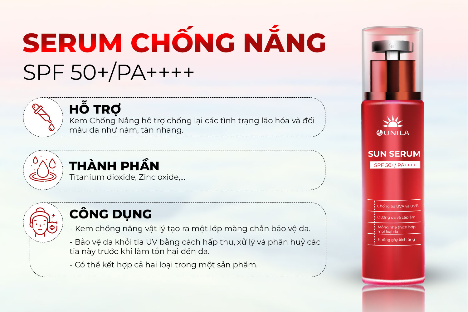 Gia công mỹ phẩm sạch Serum chống nắng UNILA