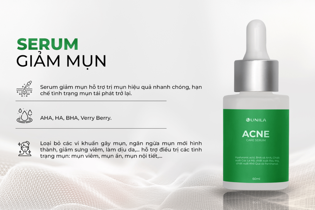 Gia công mỹ phẩm sạch Serum Giảm Mụn UNILA