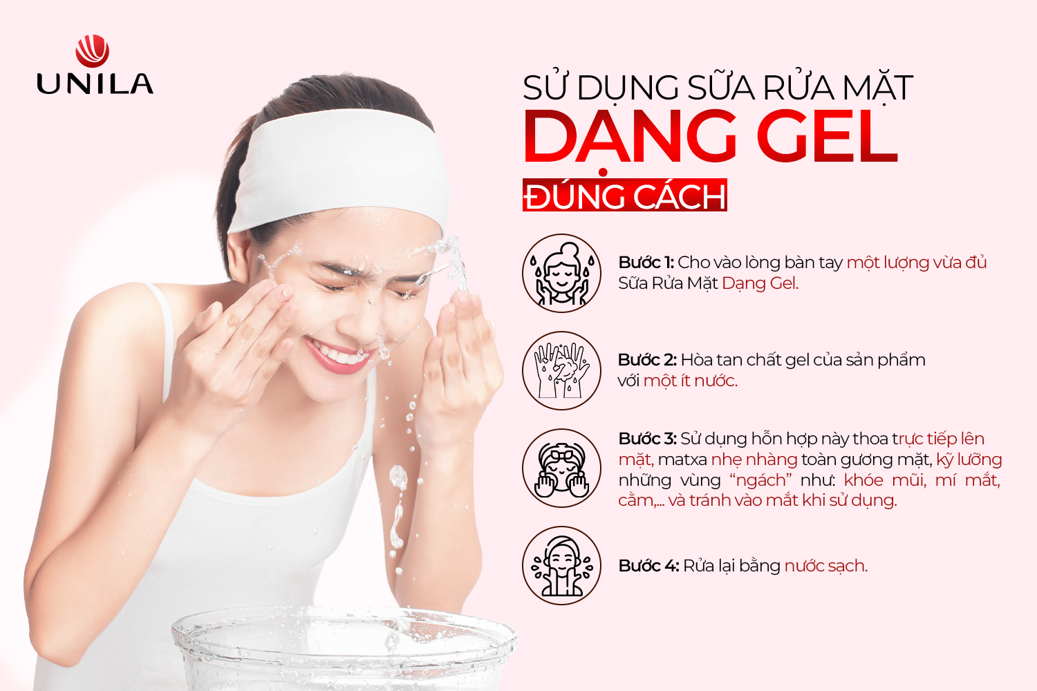 Sữa Rửa Mặt Dạng Gel Unila Việt Nam HDSD