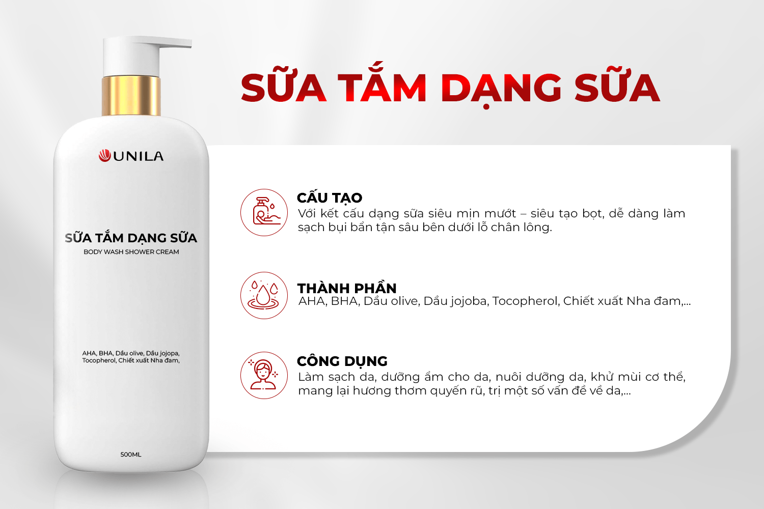 Gia công mỹ phẩm sạch xu thế mới sữa tắm dạng sữa unila