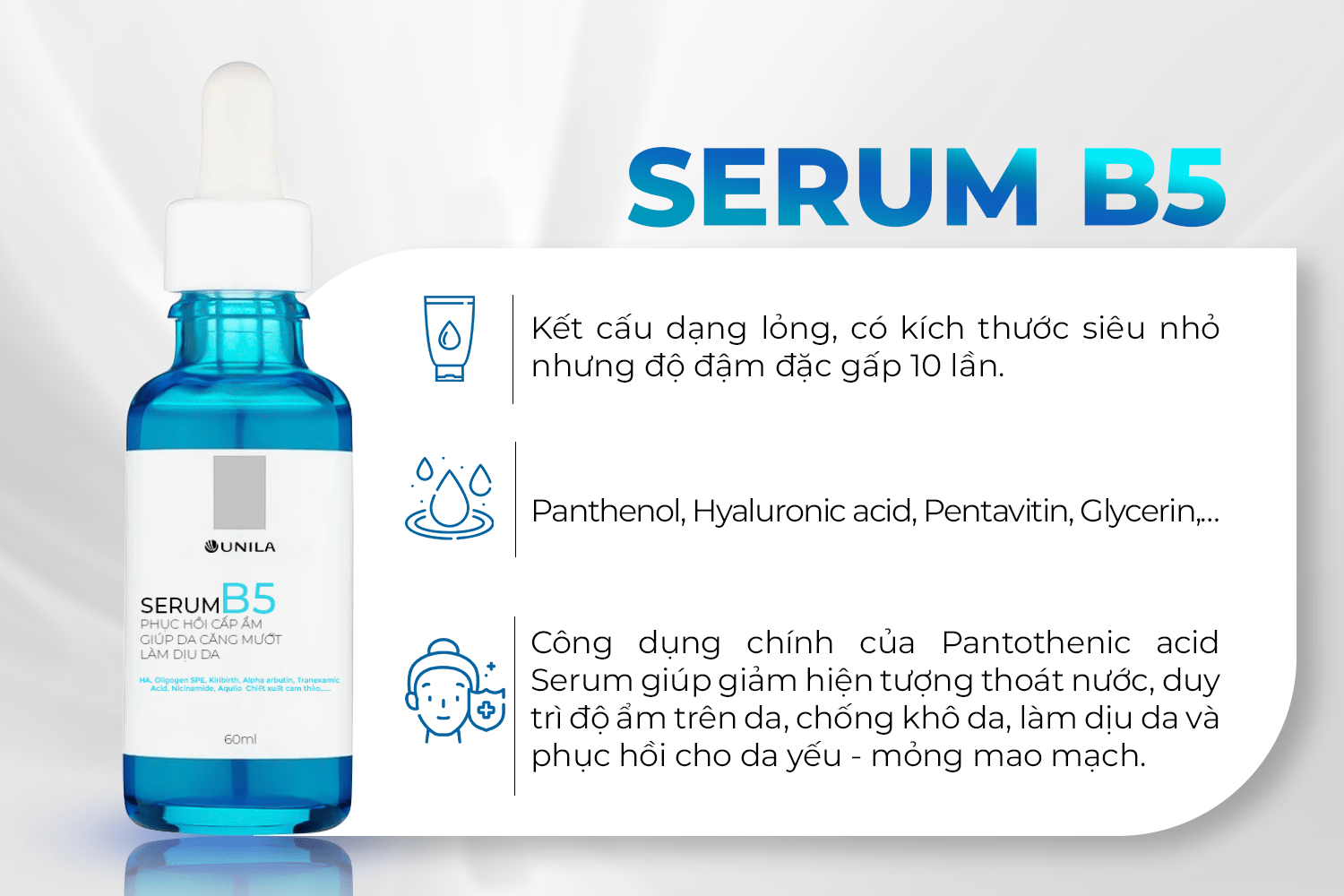 Gia công mỹ phẩm sạch Pantothenic Acid Serum UNILA