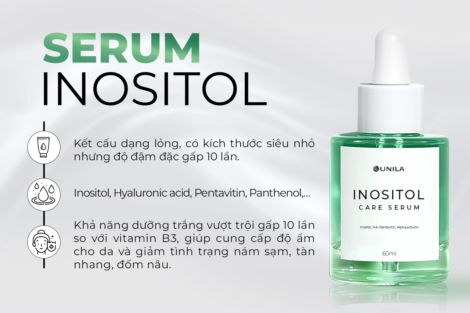 Gia công mỹ phẩm sạch Serum Inositol UNILA