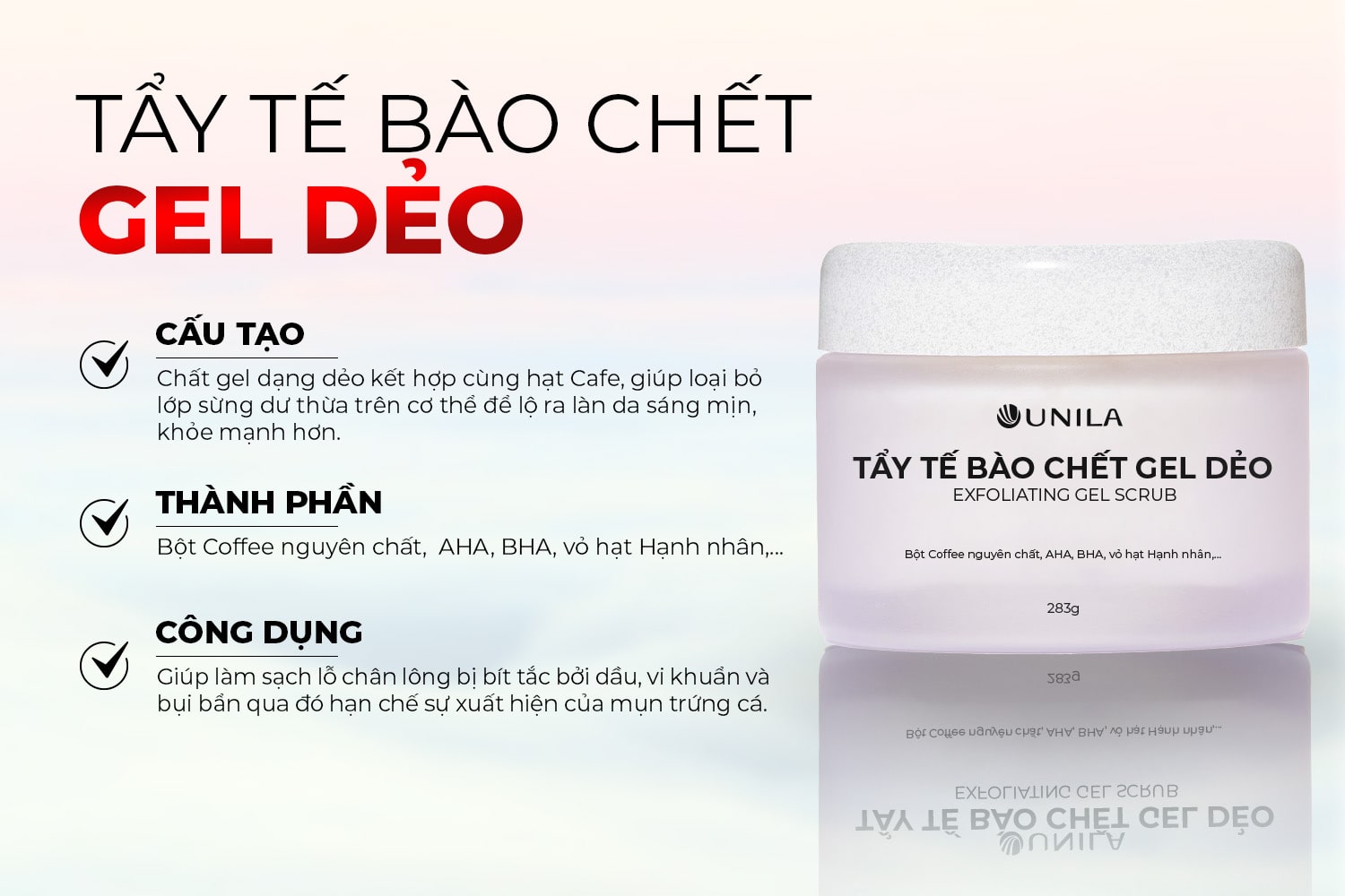 Gia công mỹ phẩm sạch Tẩy tế bào chết gel dẻo