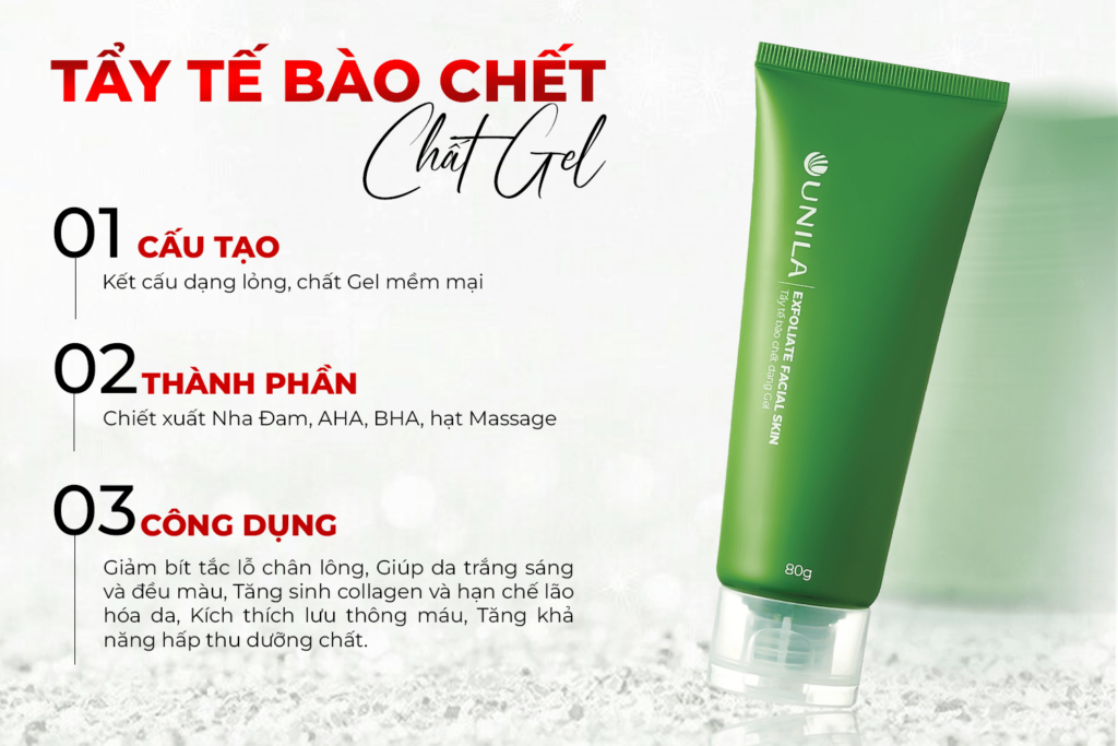 Tẩy tế bào chết dành cho da mặt - Nhà máy sản xuất mỹ phẩm UNILA