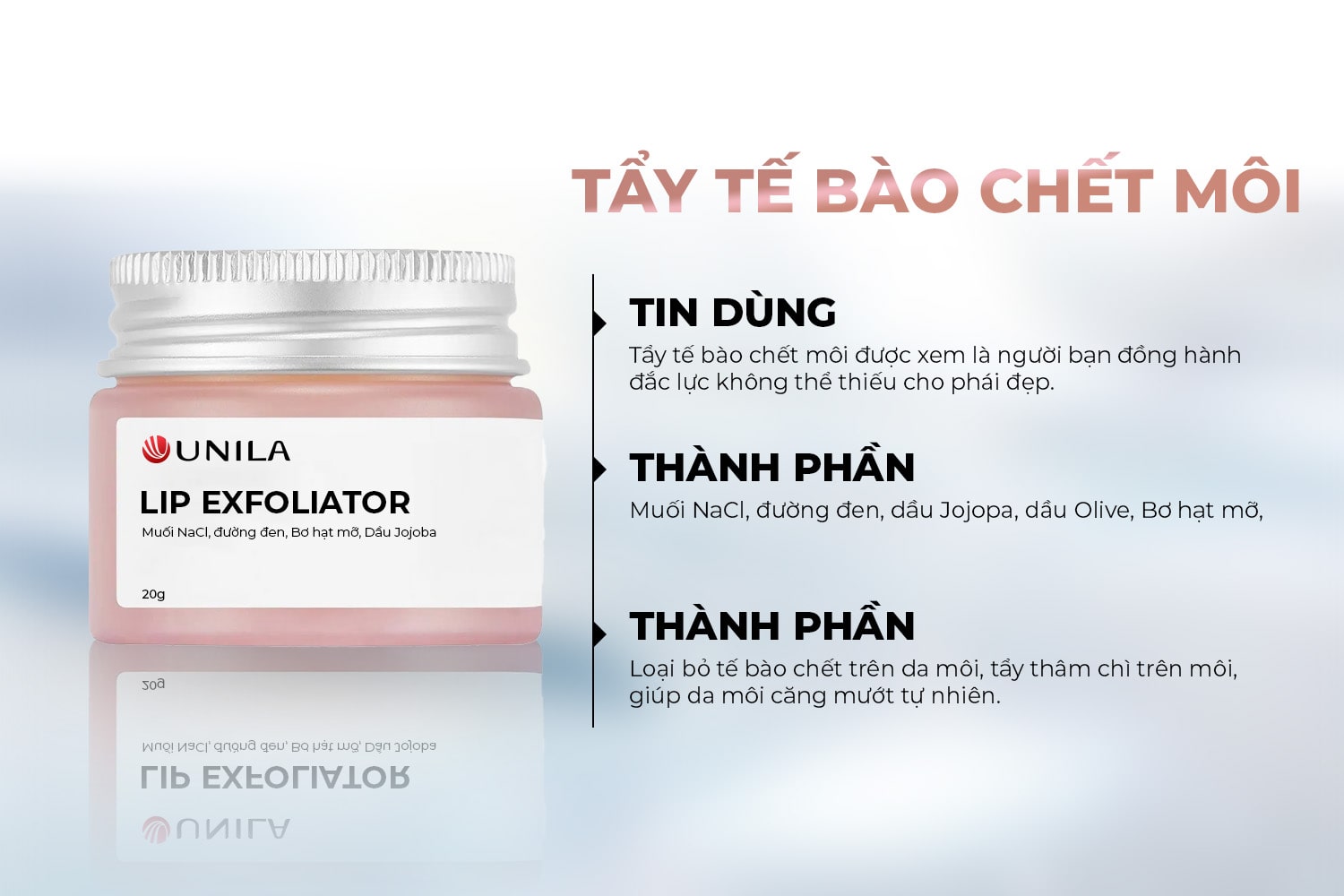 Gia công mỹ phẩm sạch Tẩy tế bào chết môi UNILA
