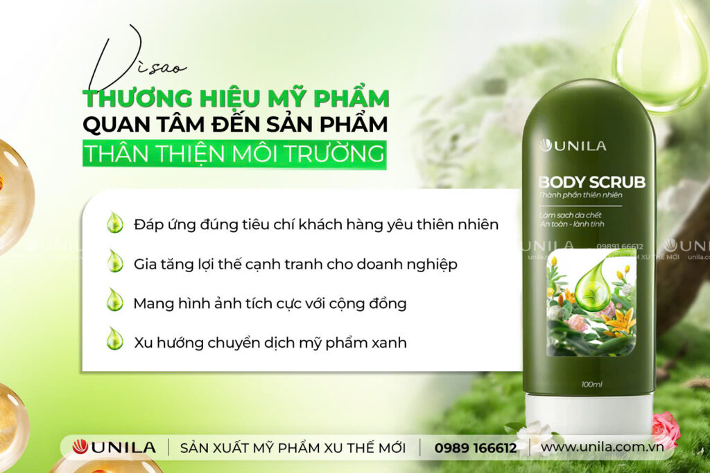 Sản phẩm thân thiện môi trường - Nhà máy sản xuất mỹ phẩm UNILA