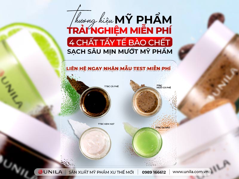 4 chất tẩy tế bào chết - Gia công mỹ phẩm UNILA