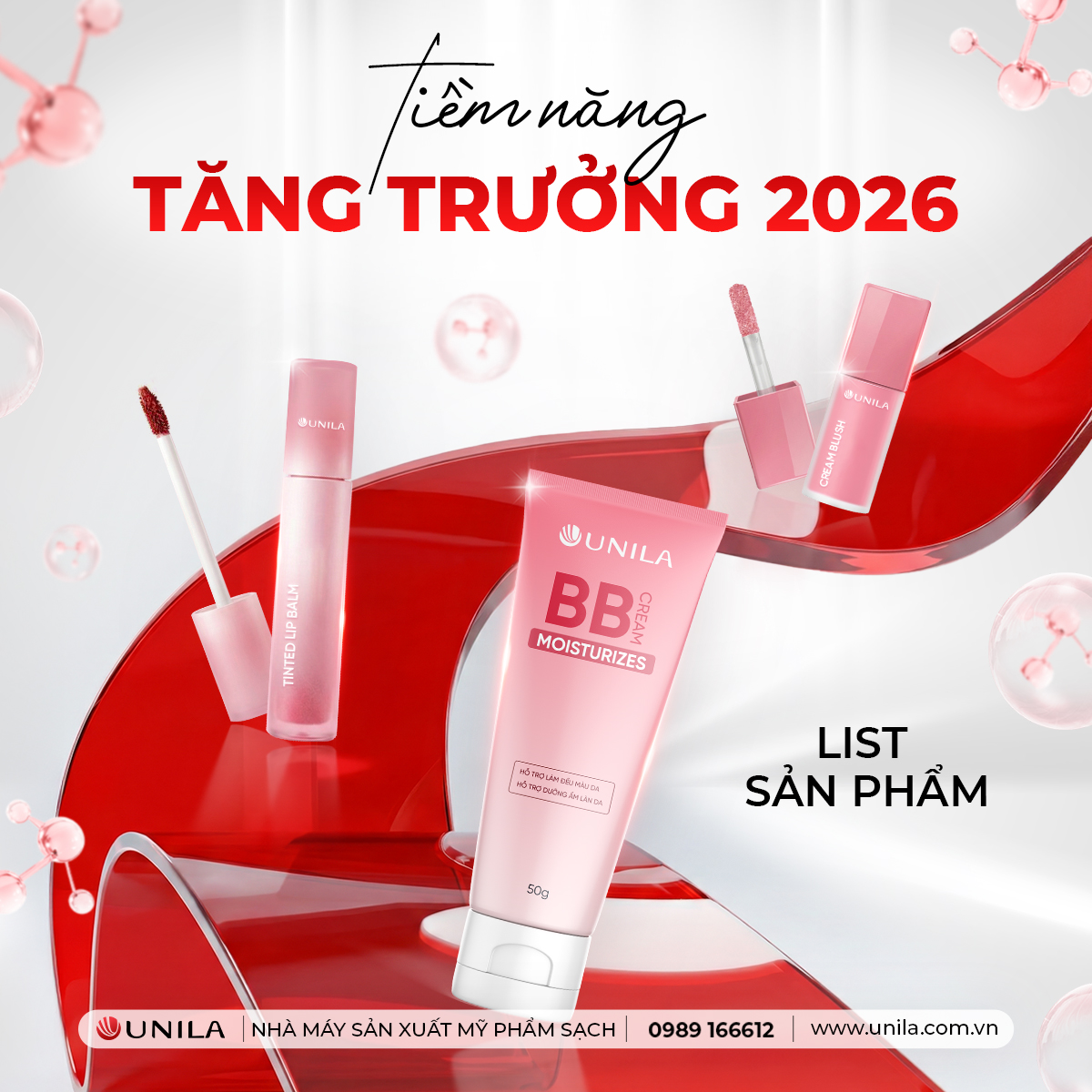 Nhà máy sản xuất mỹ phẩm UNILA đề xuất nhóm sản phẩm tiềm năng tăng trưởng cho năm 2026