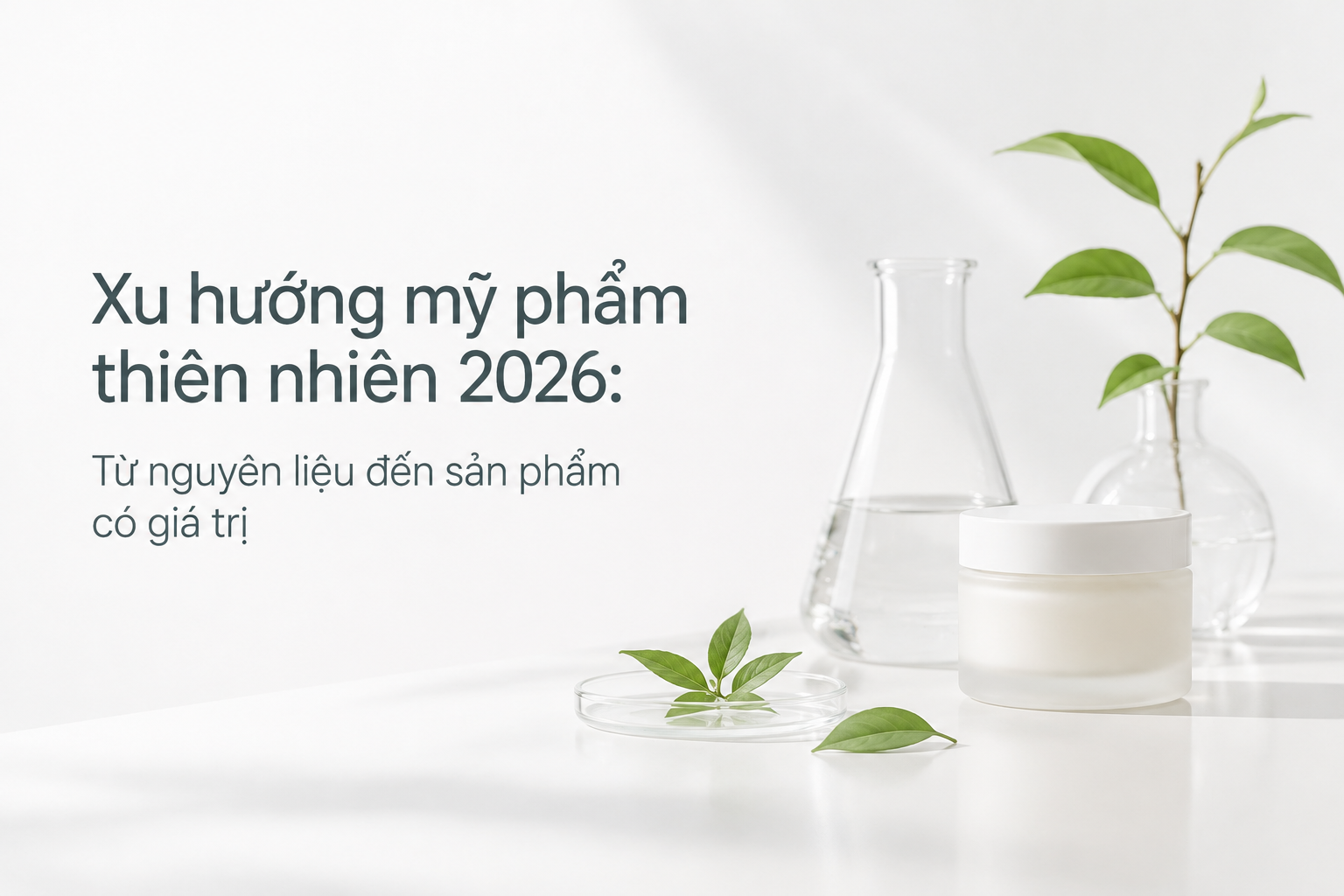 Xu hướng mỹ phẩm thiên nhiên 2026: Từ nguyên liệu đến sản phẩm có giá trị